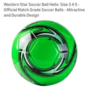 Western Star Helix Soccer Ball Size 4 Neon Green Black Youth Match Training NEW